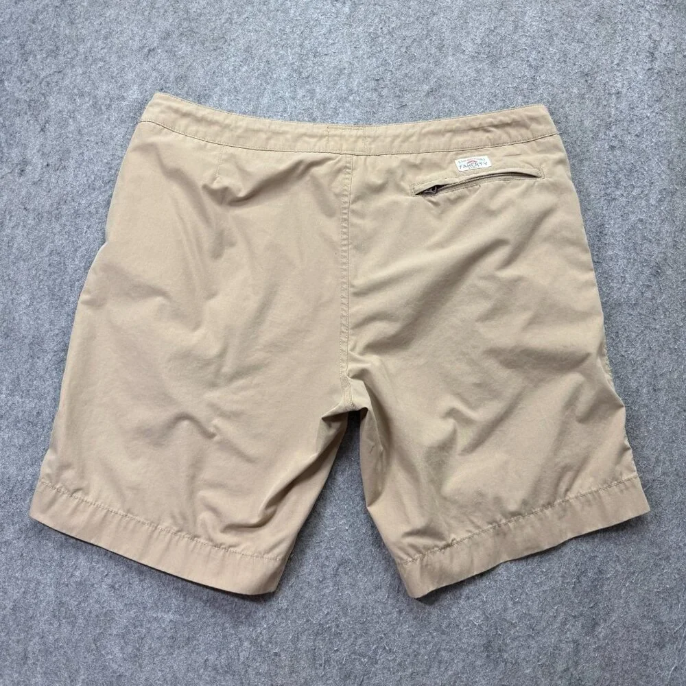 Faherty All Day Shorts Drawstring Men 36 Beige Stretch 9